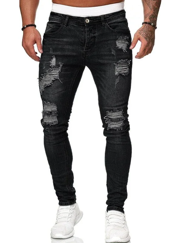 Men's Ripped Slim Jeans