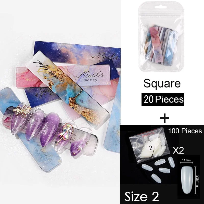 250 PCS Same Size Fake Nails Oval Shape False Nail Tips For Drawing Nail Design Acrylic Full Nails Art Size 0 1 2 3 4 Available-Nail Inspo