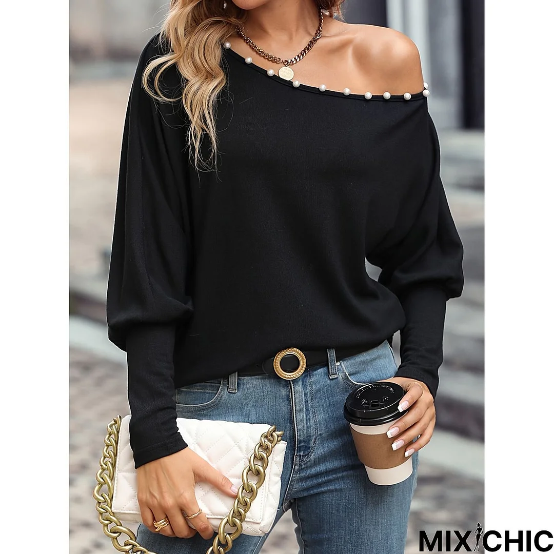 Casual Plain Crew Neck Jersey T-Shirt