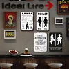 4pcs - Bathroom Not An Internet Cafe Shit & Split - Vintage Metal Signs(8*12Inch)