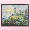 >SALE<Full Embroidery Cotton Thread 14CT Counted Lighthouse V Cross Stitch 57x46cm