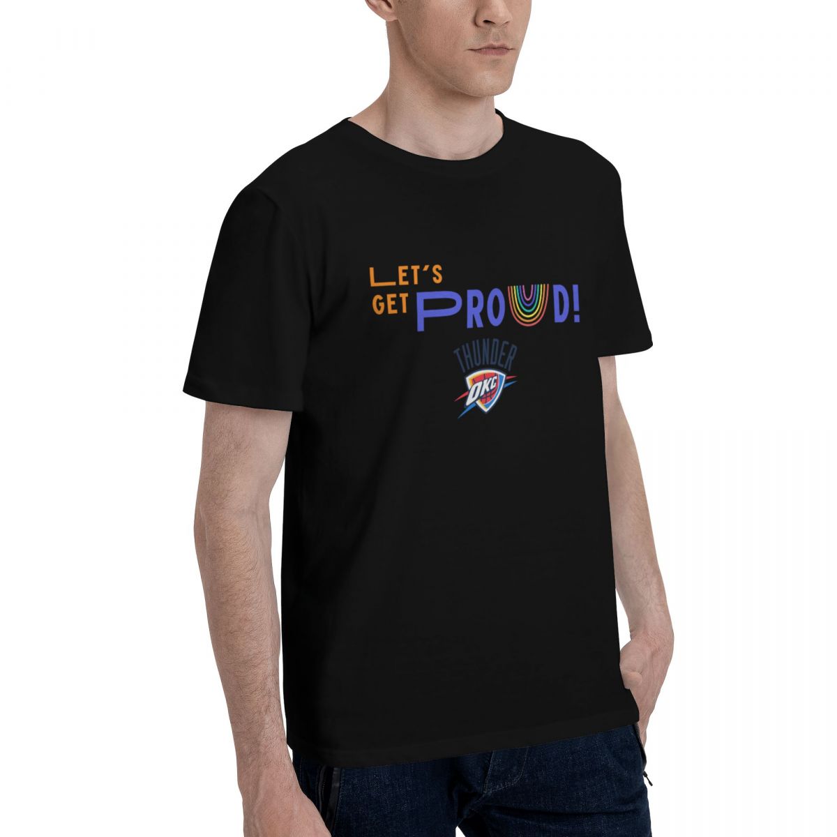 Oklahoma City Thunder Let's Get Proud Cotton Men's T-Shirt