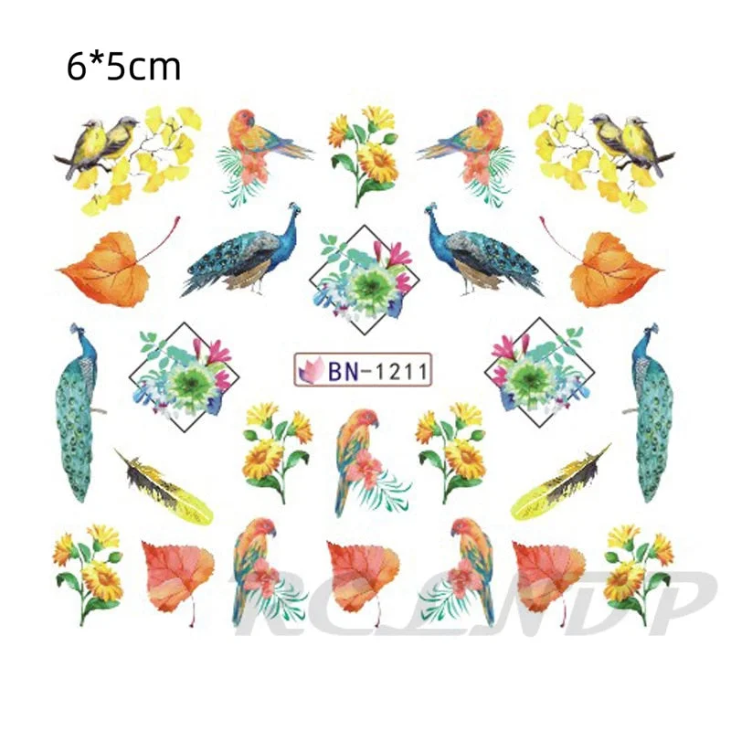 Nail sticker art decoration slider love heart adhesive design Water decals manicure lacquer accessoires polish foil