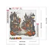 Halloween Pumpkin Street-Full Round Diamond Painting 30*30CM