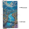 (US Only)5D DIY Full Round Drill Diamond Painting River Town Kit Home Decor Art 40x70cm