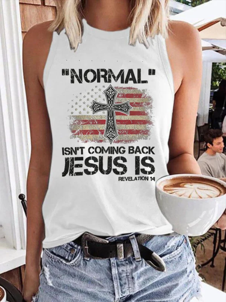 Comstylish 4th of July USA Independence Day Women's Casual Printed Tank Top