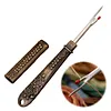 Vintage Carved Metal Seam Ripper with Safety Cover - Antique Stitch Unpicker & Thread Remover for Cross Stitch Mistakes tapestrymarket