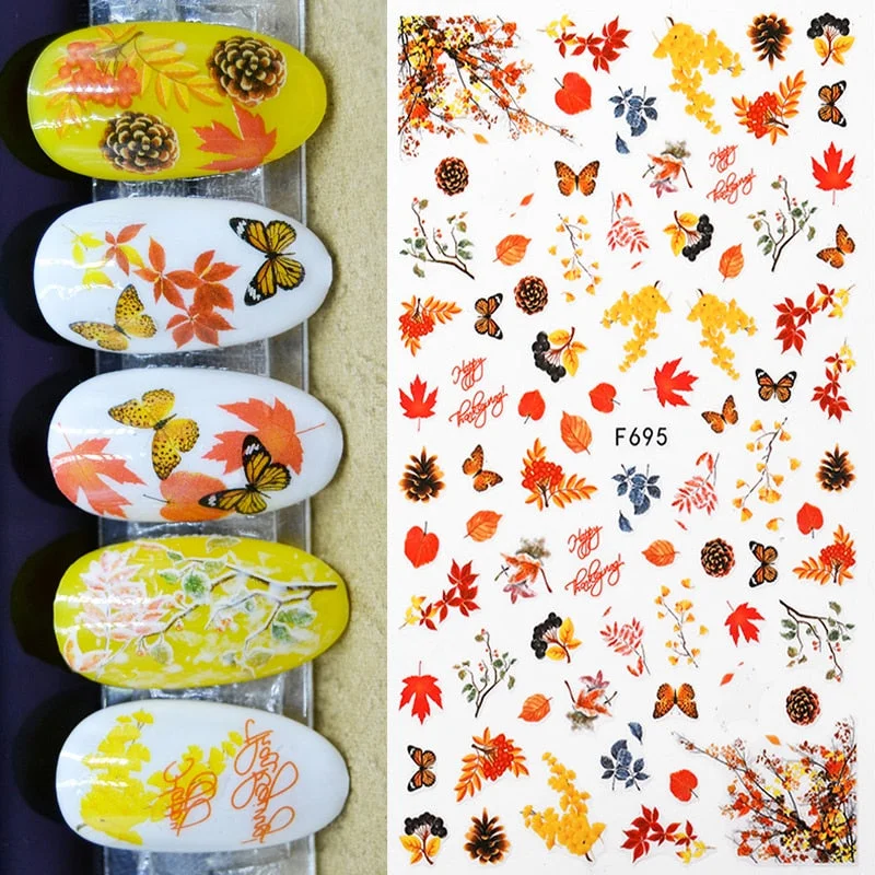 The New 3D Nail Sticker Cool English Letter Stickers For Nail Foil Love Heart Design Nails Accessories Fashion Manicures Sticker