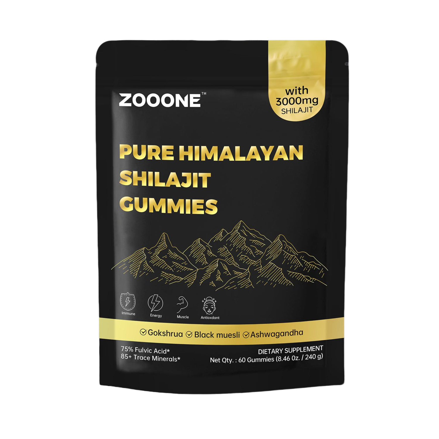 Zooone Pure Himalayan Shilajit Gummie zoooneofficial