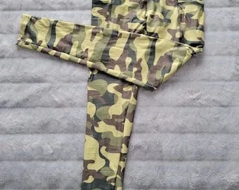 pornhint Pornhint Pretty Print Leggings: Camo Green, Ladies Leggings, Buttery Soft Comfortable Leggings, Leggings for Women, Printed Leggings