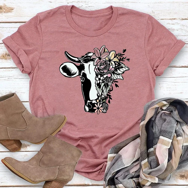 Cow Round Neck T-shirt