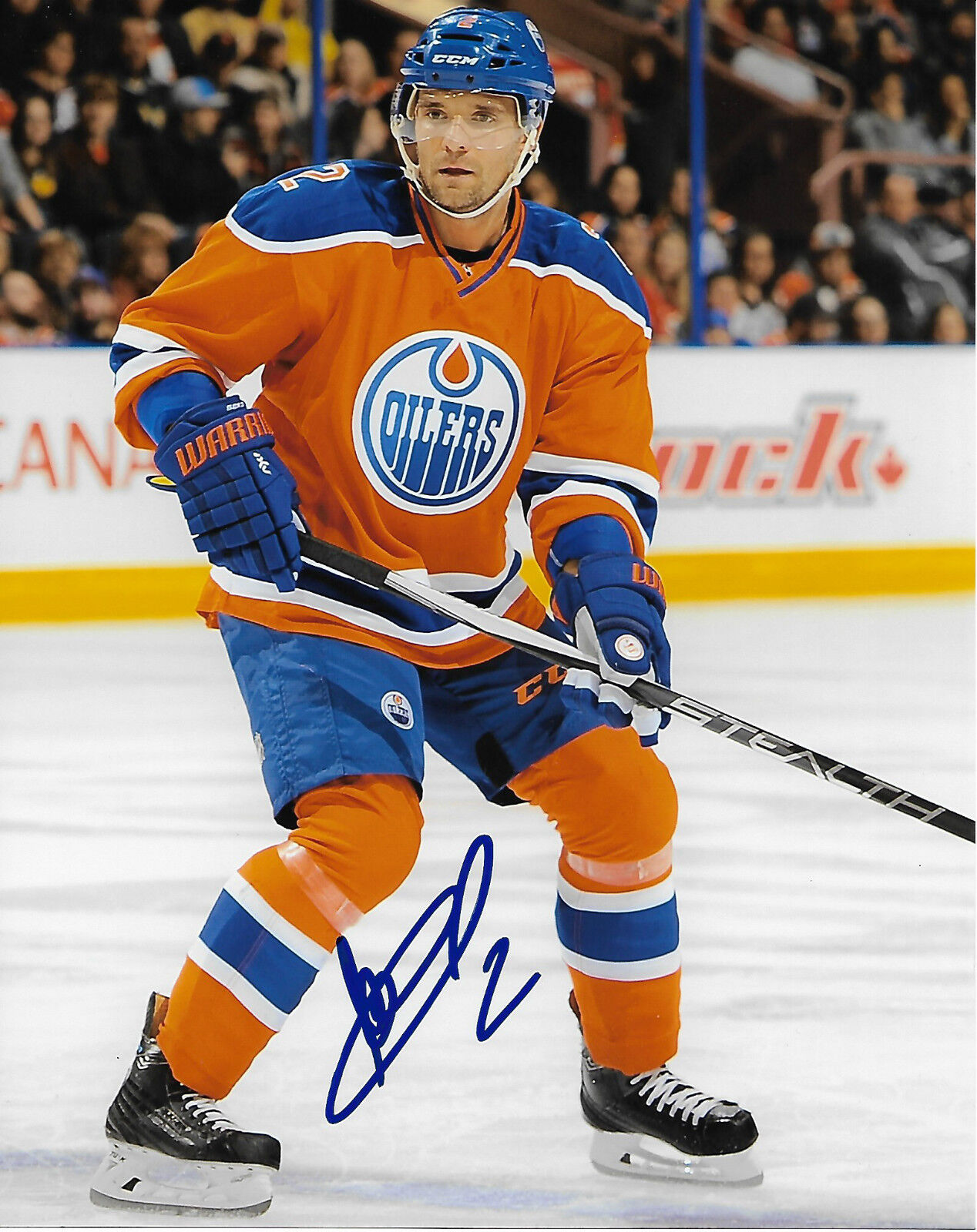 Edmonton Oilers Andrej Sekera Autographed Signed 8x10 NHL Photo Poster painting COA E