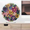 (US Local)Acrylic Special Shape Paper Quilling Flower Diamond Art Clock Ornaments Kit