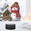 Acryl Weihnachten Schneemann doppelseitig - 5d DIY Bastellampe