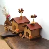 Flying House Cloud House Piggy Bank Solid Wood