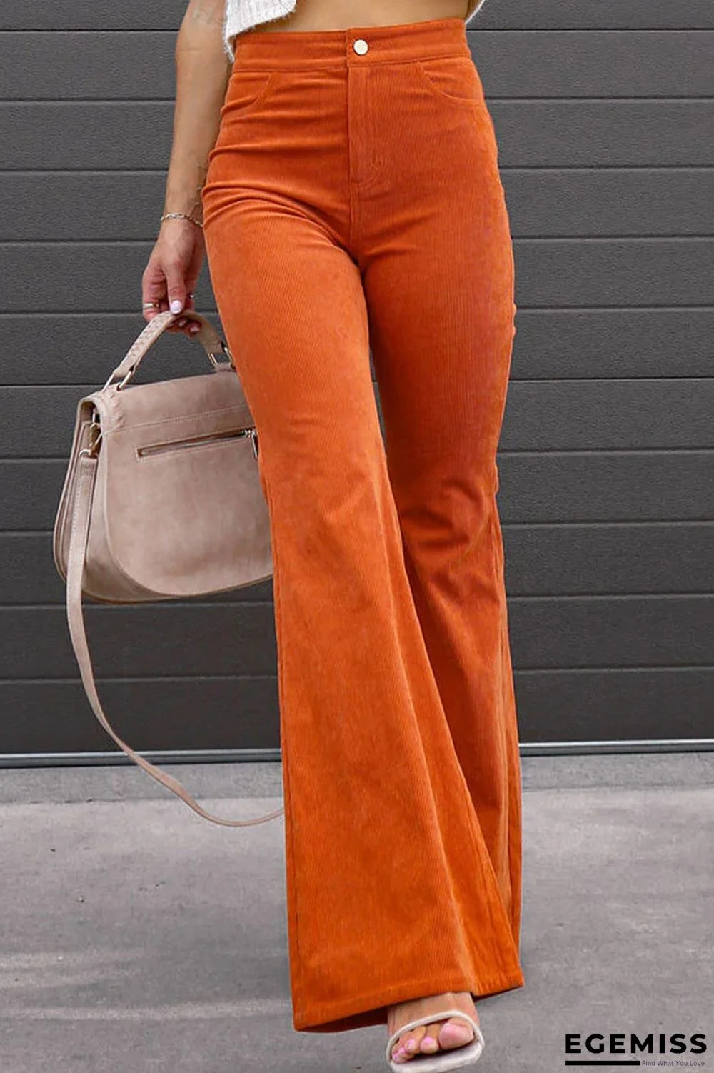 Sexy Casual Street Solid Pocket Boot Cut Mid Waist Wide Leg Patchwork Bottoms | EGEMISS