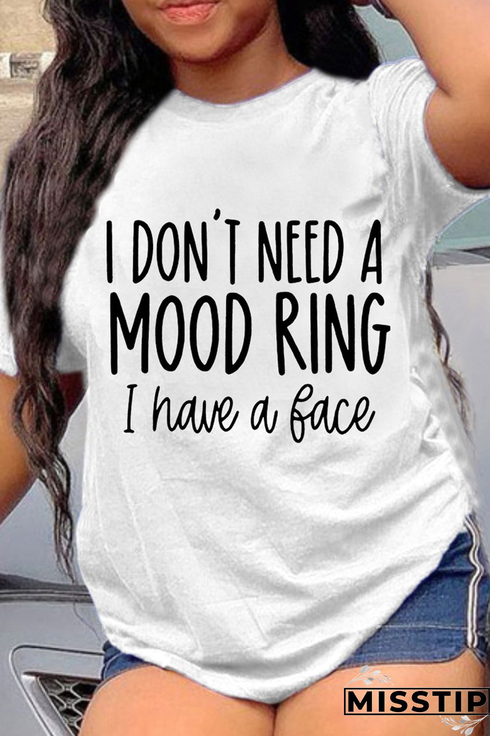 White Fashion Casual Letter Print Basic O Neck T-Shirts