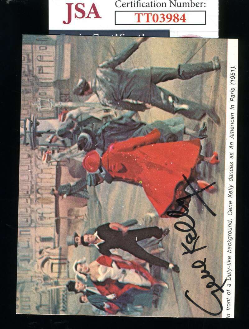 Gene Kelly JSA Coa Signed 3x5 Photo Poster painting Autograph