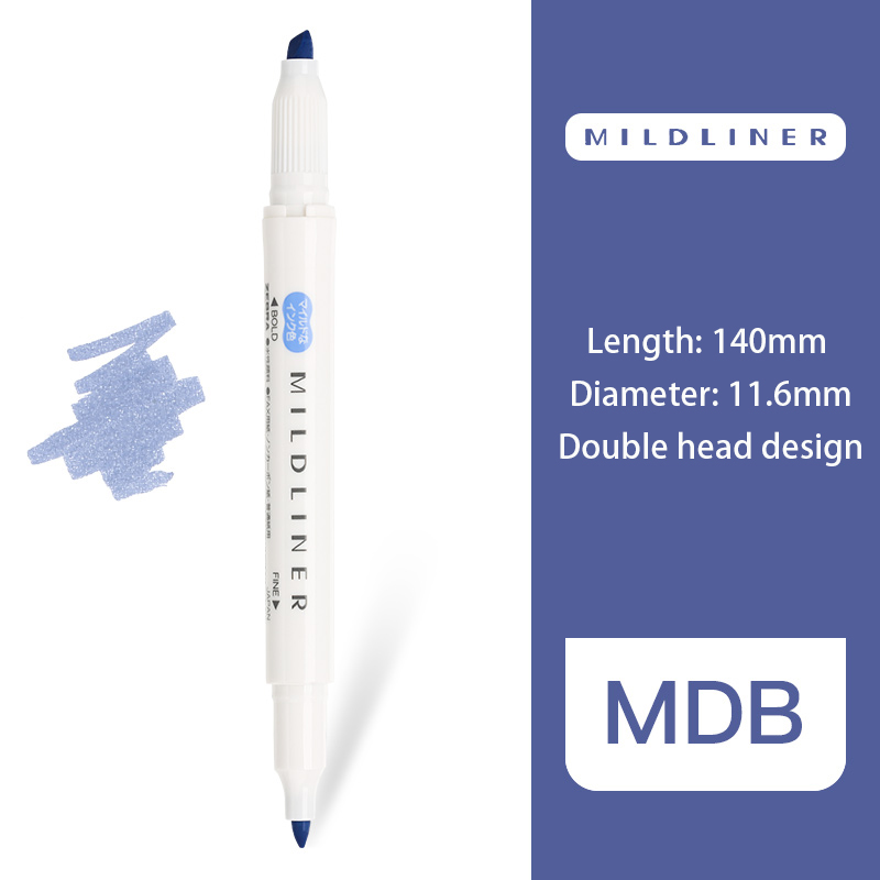 JOURNALSAY Zebra WKT7 Highlighter Mildliner Series Double-headed Soft Fluorescent