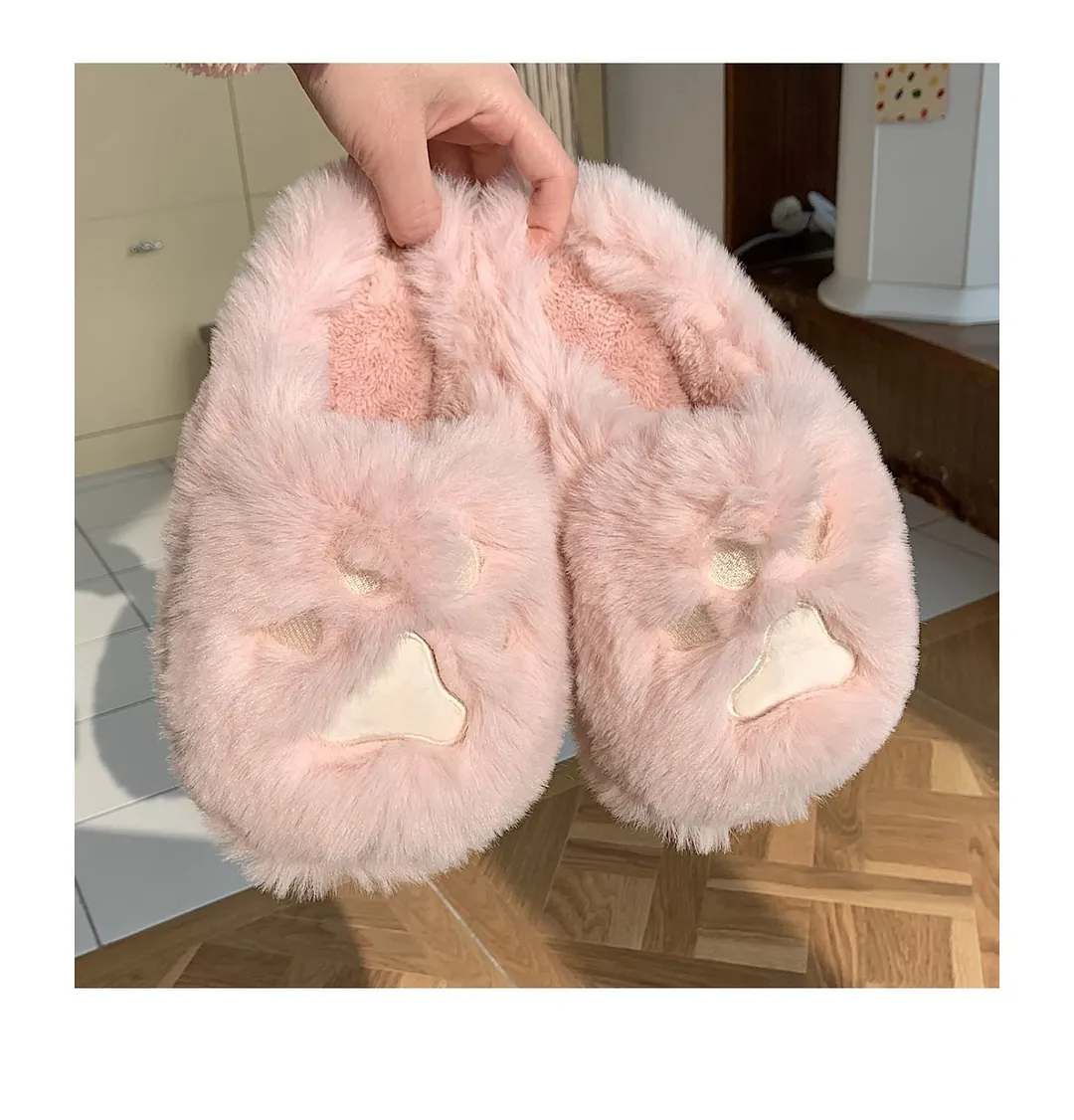2022 Winter Women Slipper Cat Claw Cotton Home Slippers Warm And Non Slip Indoor Household Plush Slipper For Female
