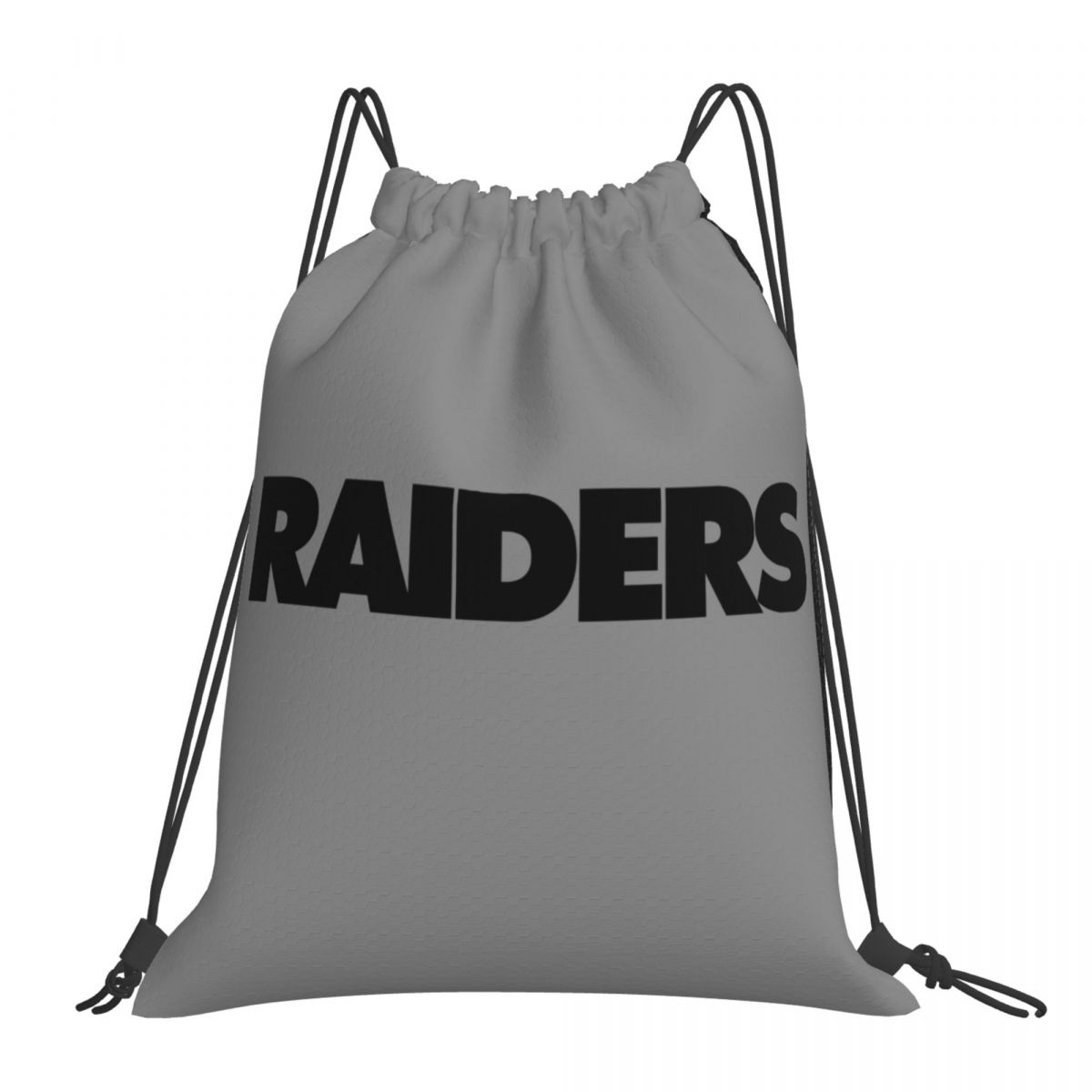 Las Vegas Raiders Wordmark Waterproof Adjustable Lightweight Gym Drawstring Bag