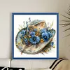 Flower Cowboy Hat-18CT Stamped Cross Stitch 25*25cm/9.84*9.84in tapestrymarket