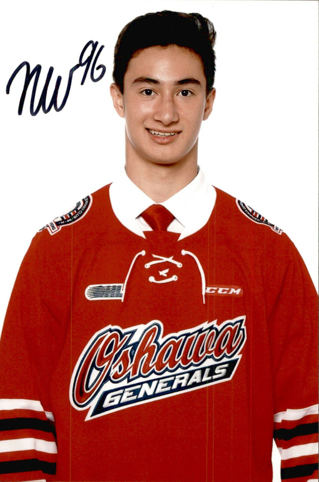 Nick Wong SIGNED 4x6 Photo Poster painting OSHAWA GENERALS / NHL DRAFT 2020 #3