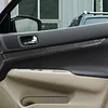NVCNX Real Carbon Fiber Front Rear Door Inner Panel Decal Strip Cover Trim Soft Sticker Car Interior Accessories for Infiniti G37 2008-2013, for G35 2007-2008, for G25 2011-2012 Sedan 8PCs Black A