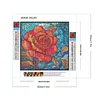 Diamond Painting-DIY Full Round Drill Stained Glass Rose