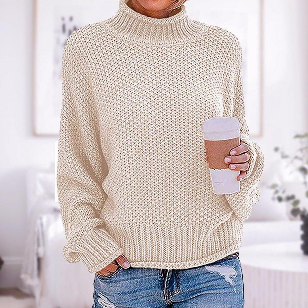  thdmladies Basic Plain Long Sleeve Sweater thedmladies