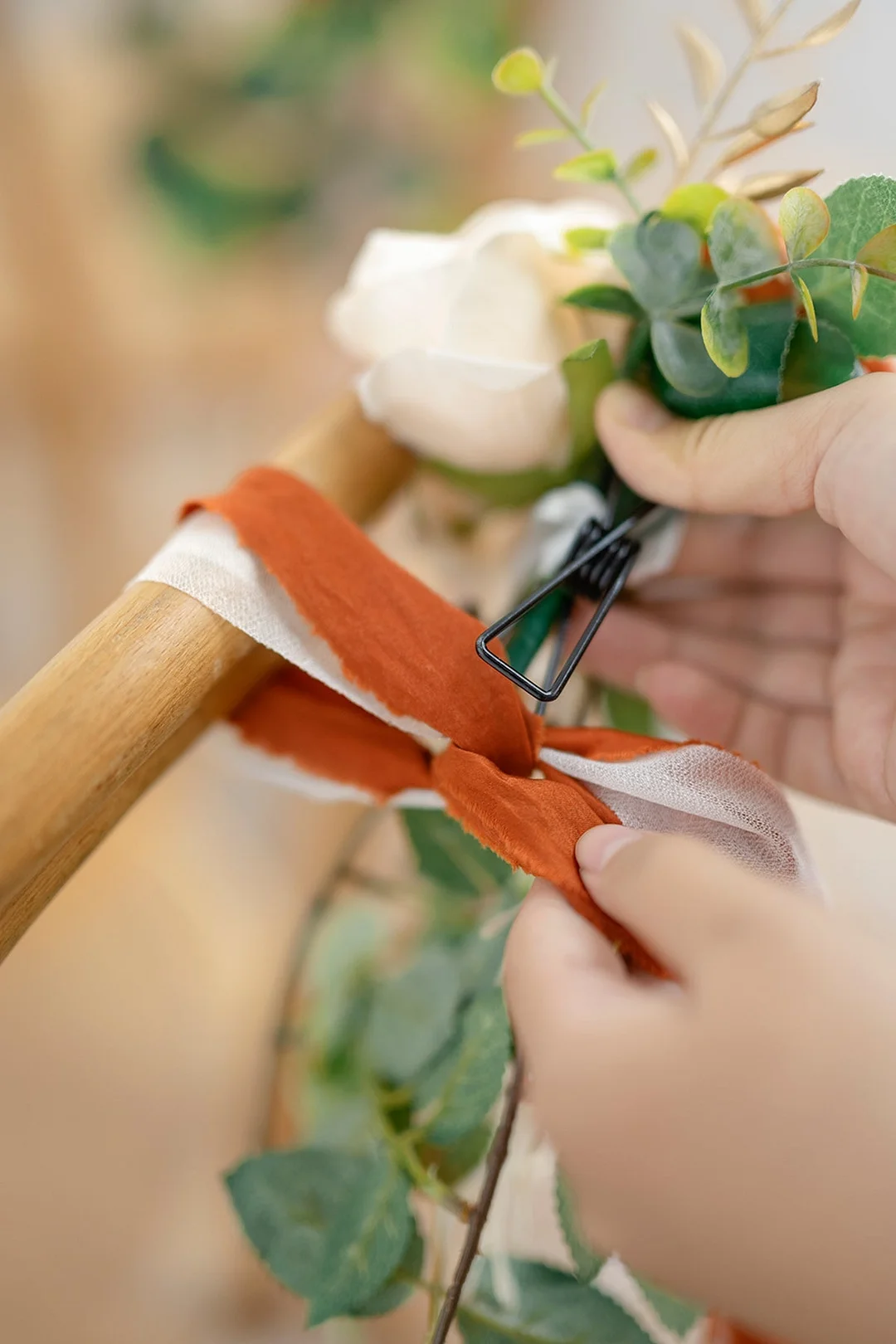 Aisle & Chair Decor in Burnt Orange