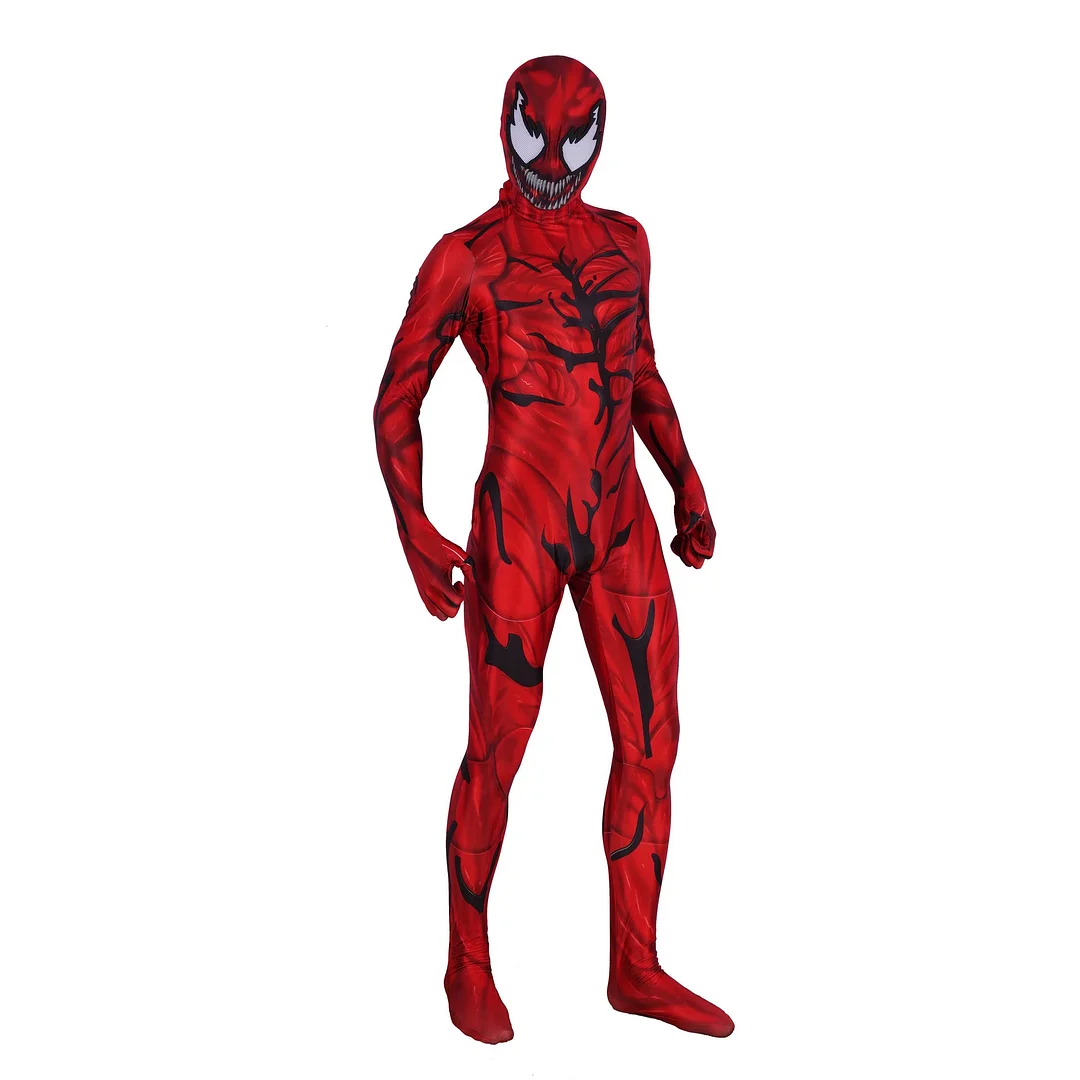 Venom Carnage Halloween Red Jumpsuit Cosplay Costume