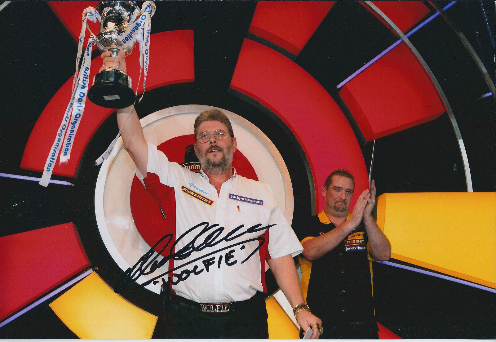 Martin WOLFIE ADAMS Signed Autograph Photo Poster painting AFTAL COA BDO DARTS World Champion