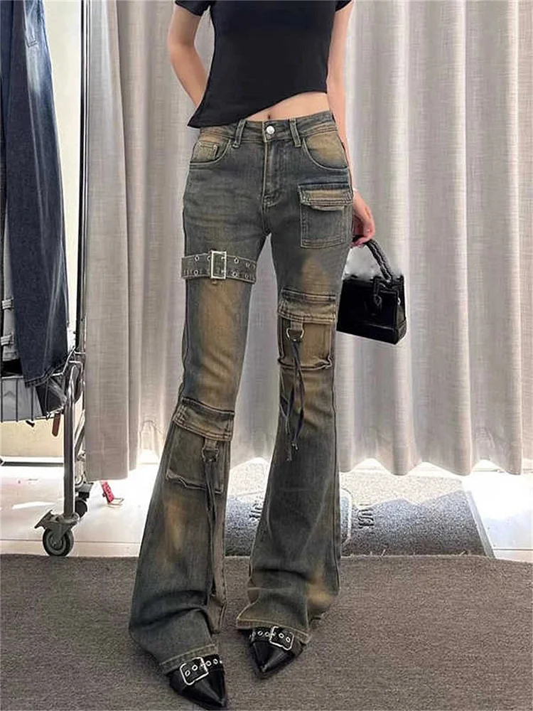Vintage Denim Cargo Pants