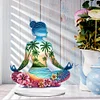 (US Local)Acrylic Special Shape Sitting Yoga Woman 5D DIY Diamond Art Tabletop Decorations