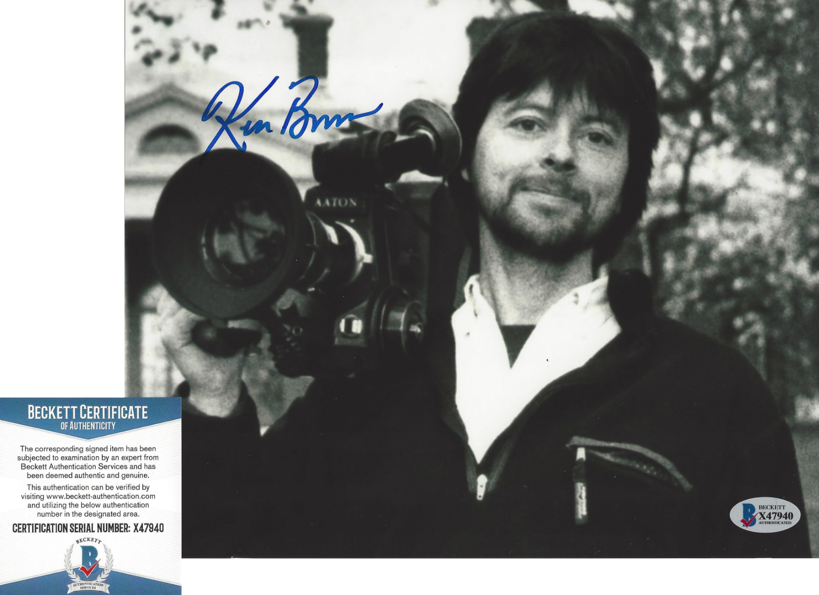 KEN BURNS DOCUMENTARY DIRECTOR HAND SIGNED 8X10 Photo Poster painting 4 BECKETT COA JAZZ BAS