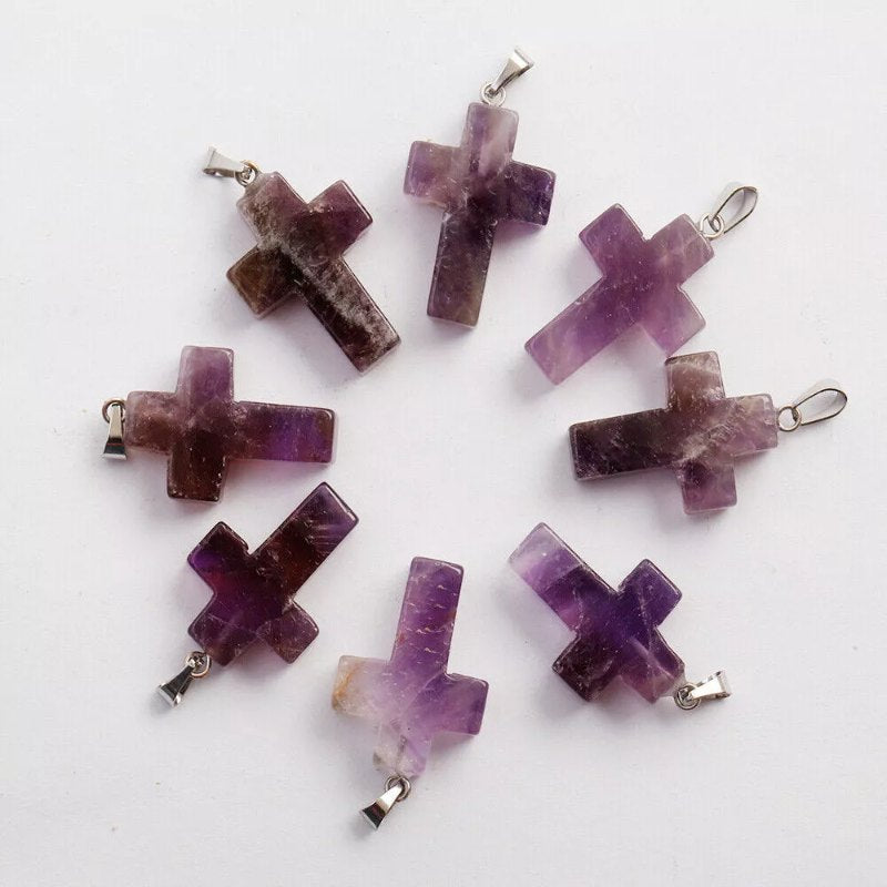 Unique Gift Handmade Crystal Cross Healing Heart
