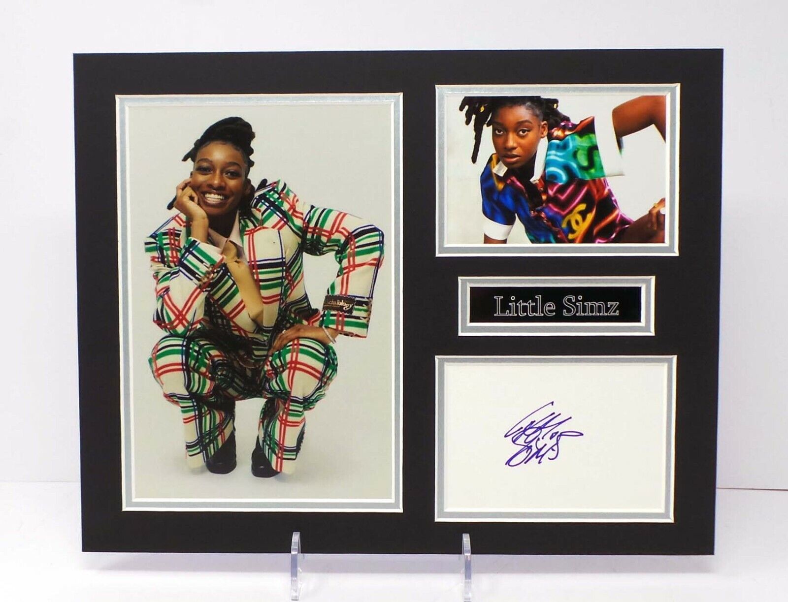 Little SIMZ British Rapper Singer Signed & Mounted Photo Poster painting Display AFTAL RD COA