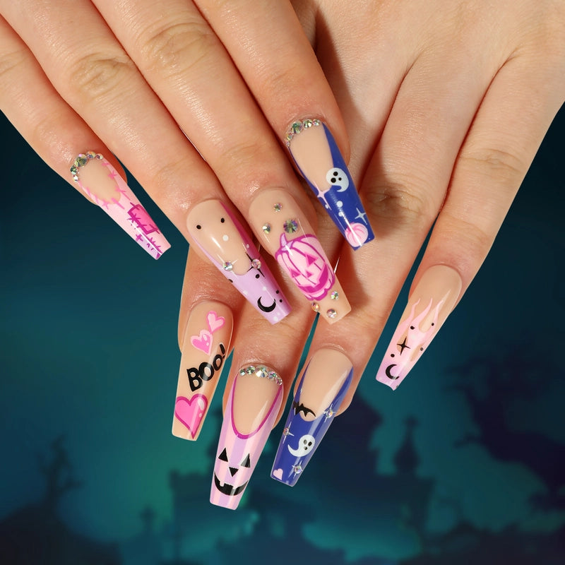 Halloween Cool Style Blood Stains Press-on Nails 1 Set