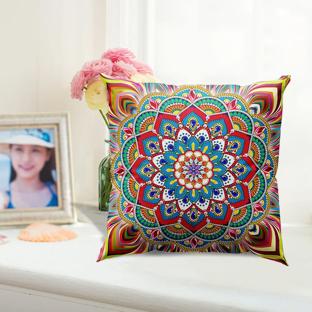 DIY Diamond Painting Pillow Case - Mandala(30*30cm)(Single Side)