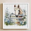 Flowers And Horses - 11CT Stamped Cross Stitch 50*50cm/19.69*19.69in