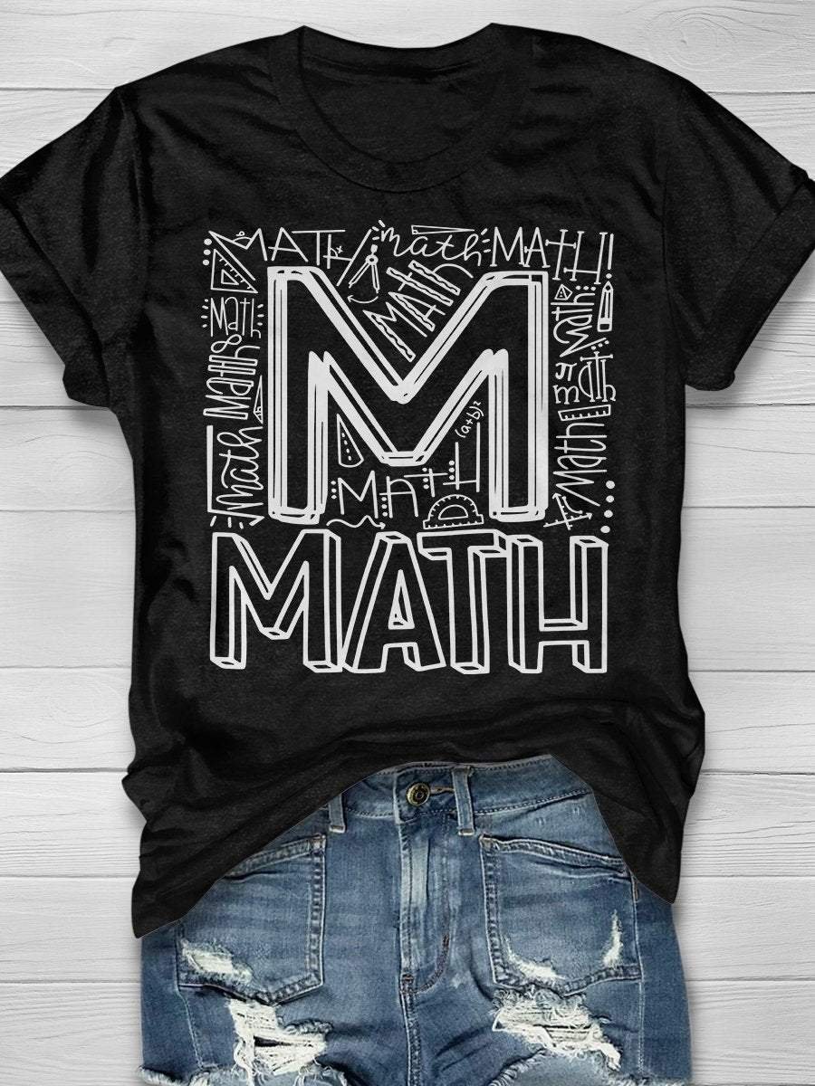 MATH Teacher Print Short Sleeve T-shirt