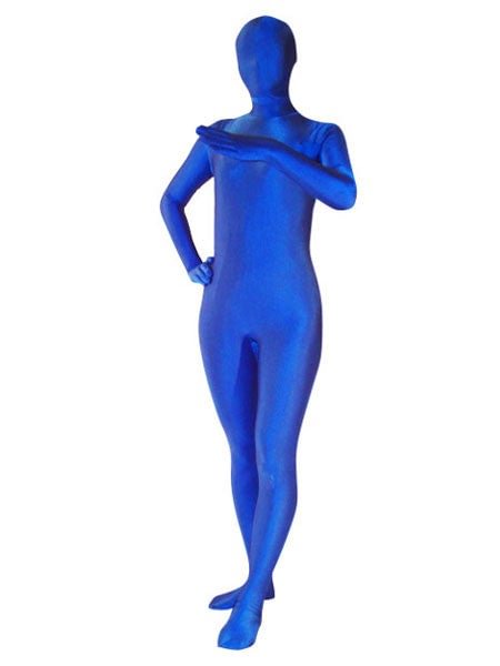Blue Lycra Spandex Zentai Suit Morphsuit Halloween Costume Novameme