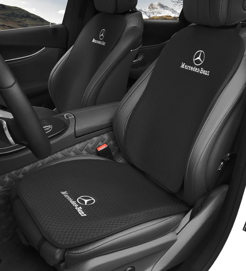 Car Breathable Insulated Ice Silk Seat Cushion Backrest Set