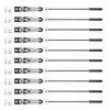 [US Local Warehouse] 10 Packs Lever Extension Flush Bolt 16.54in Latch Slide Bolt Lock Solid Stainless Steel French Door Locks for Commercial Applications Store School Office