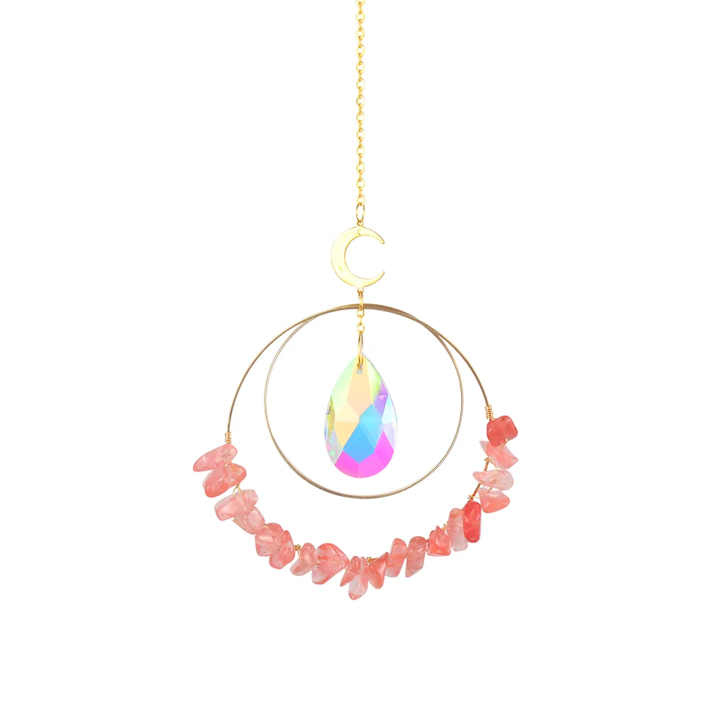 Crystal Sun Light Trapping Wind Chime Pendant Prism Lighting Catching Decor
