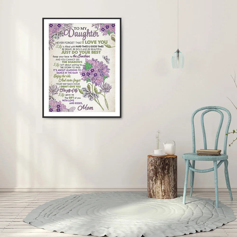 Diamond Painting - Partial Special Shaped Drill - Letters(30*40cm)