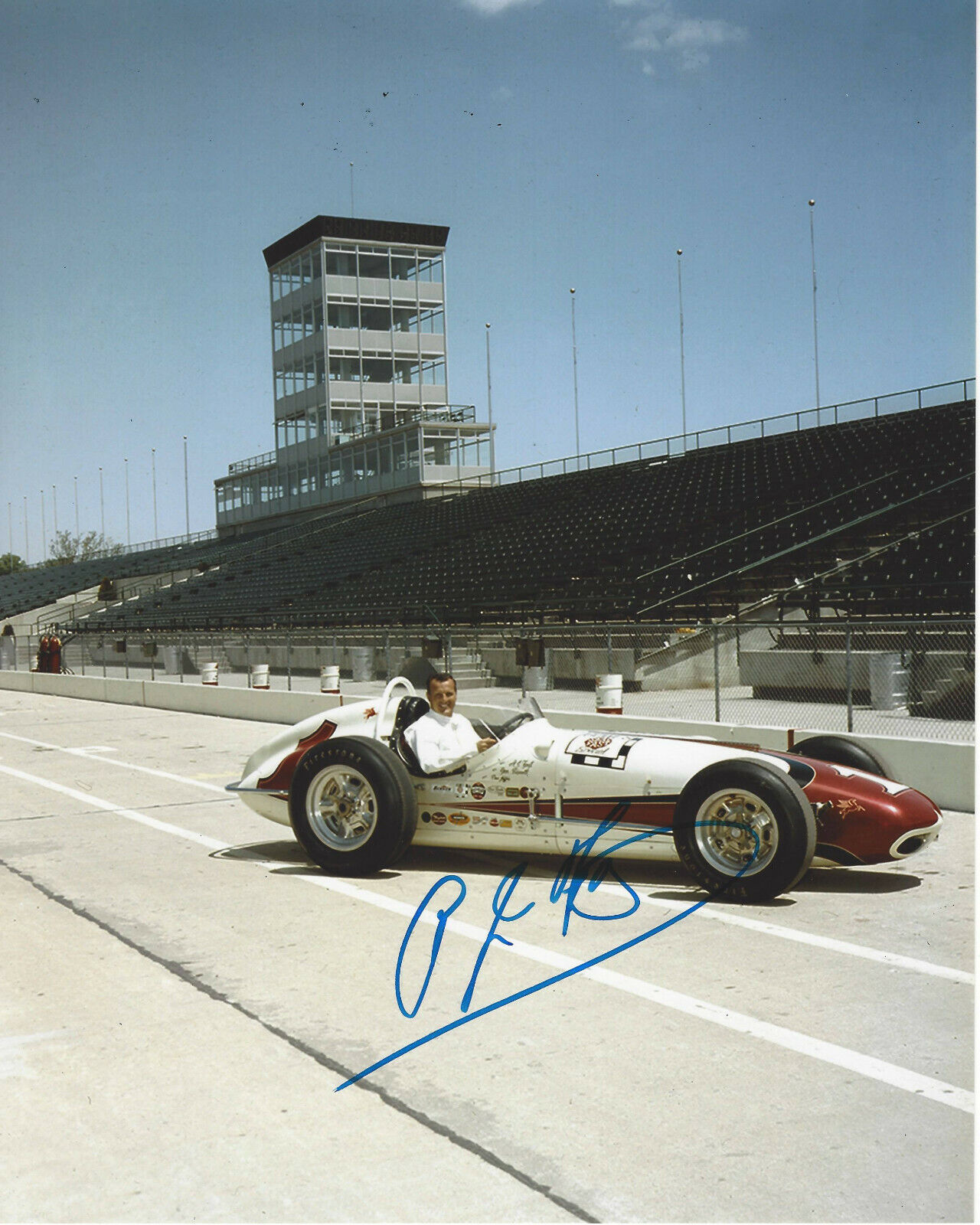 INDY CAR A.J. FOYT SIGNED 8X10 Photo Poster painting INDIANAPOLIS 500 CHAMPION AJ w/COA NASCAR