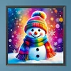 Bonhomme de neige-Perceuse ronde peinture diamant-30 * 30cm