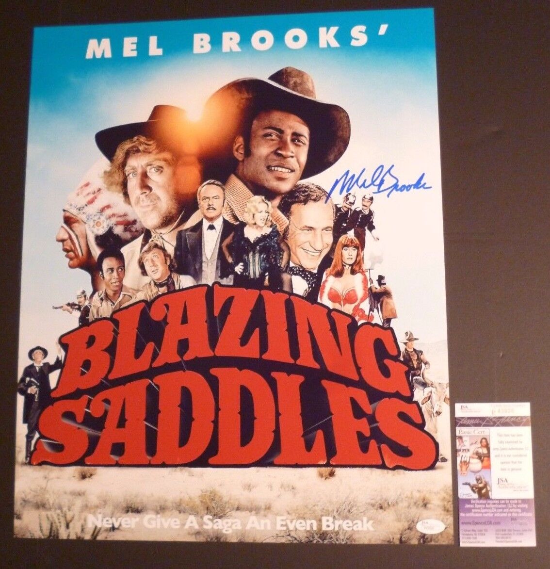 MEL BROOKS Authentic Hand-Signed BLAZING SADDLES